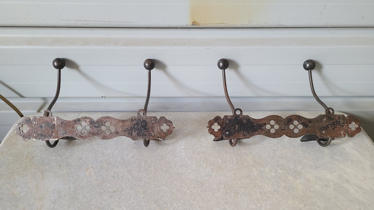 Art Nouveau Steel Coat Rack-photo-1