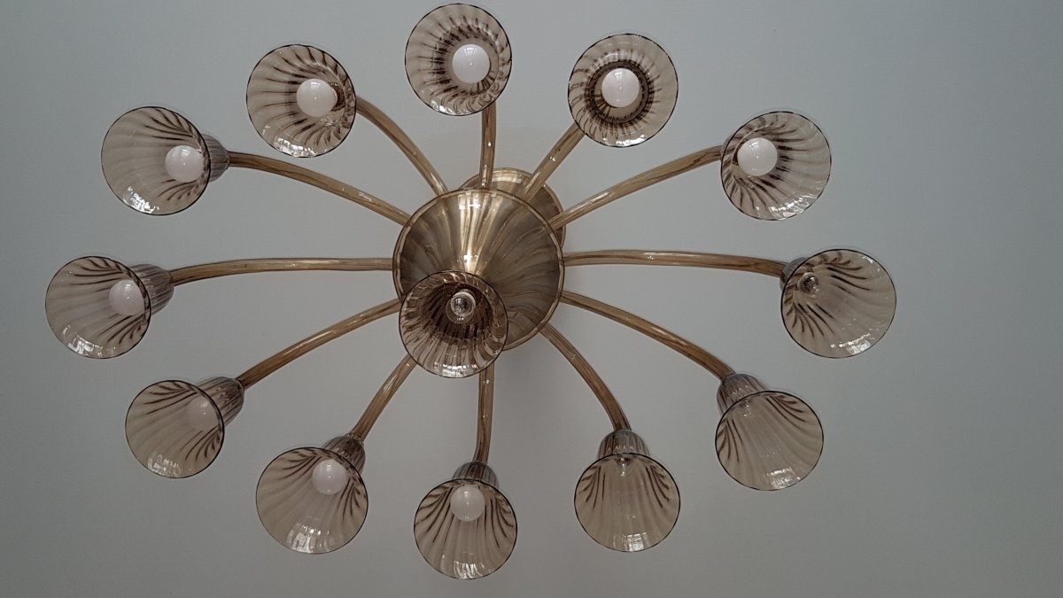  LUSTRE OVALE MURANO VENINI-photo-2