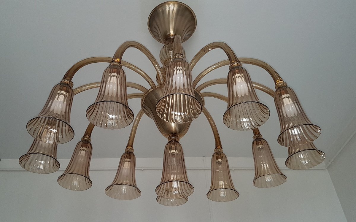  LUSTRE OVALE MURANO VENINI-photo-1