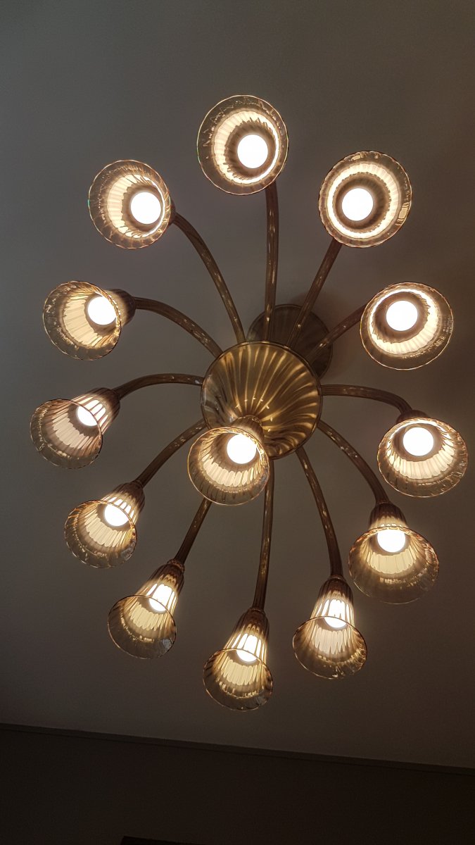  LUSTRE OVALE MURANO VENINI-photo-2