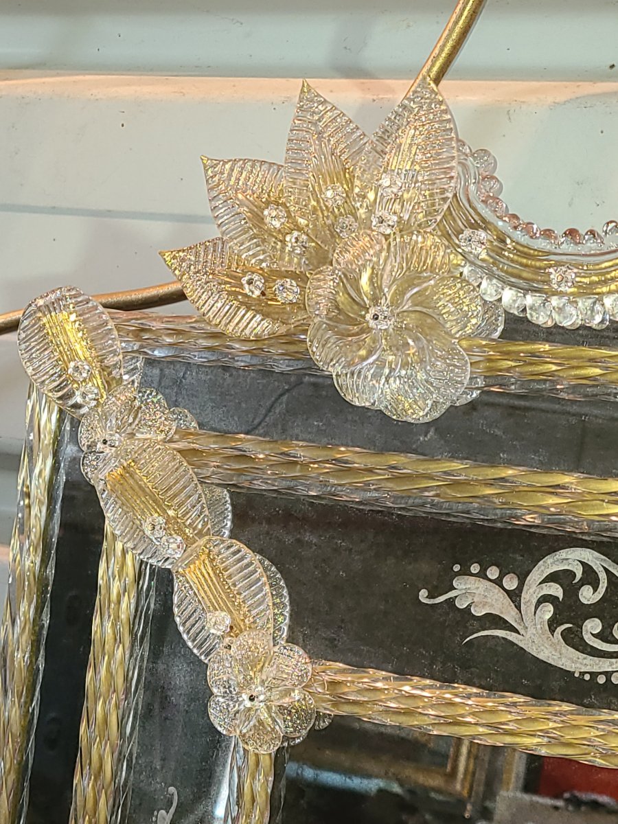 Venetian Murano Mirror-photo-4