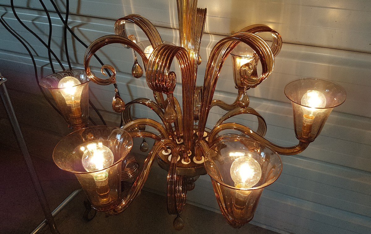 Lustre En Verre Murano, 1950s  -photo-2