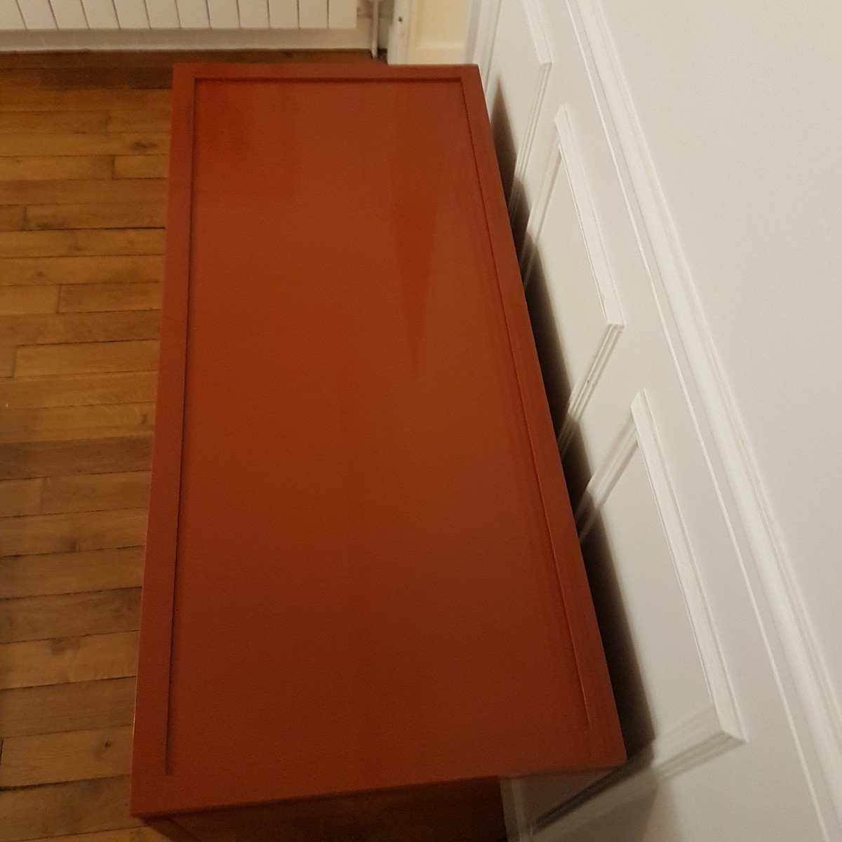 COMMODE LAQUEE ROUGE ROUILLE 1970-photo-2
