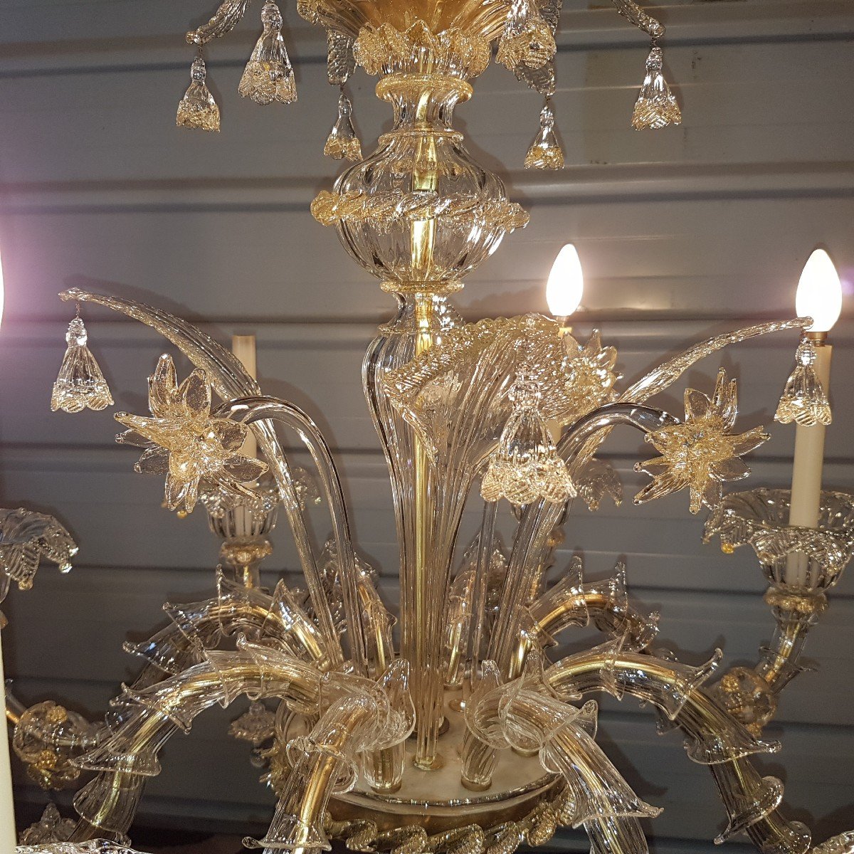 Chandelier Rezzonico Murano 1970-photo-6