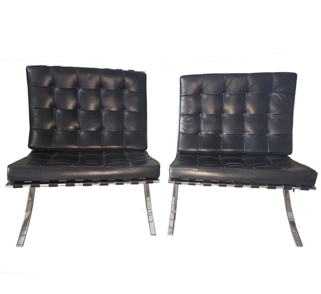 Pair Of Armchair Barcelona Knoll