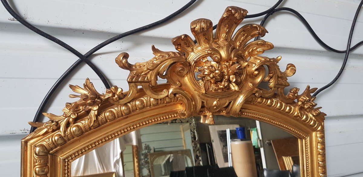 Napoleon III Golden Mirror 162 Cm X 0.90 Cm-photo-2