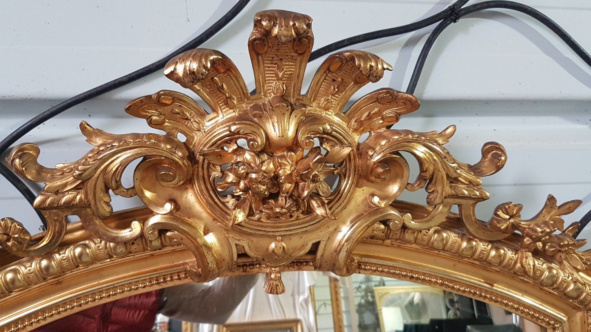 Miroir Doré  Napoléon III  162 Cm X 0.90 Cm-photo-5