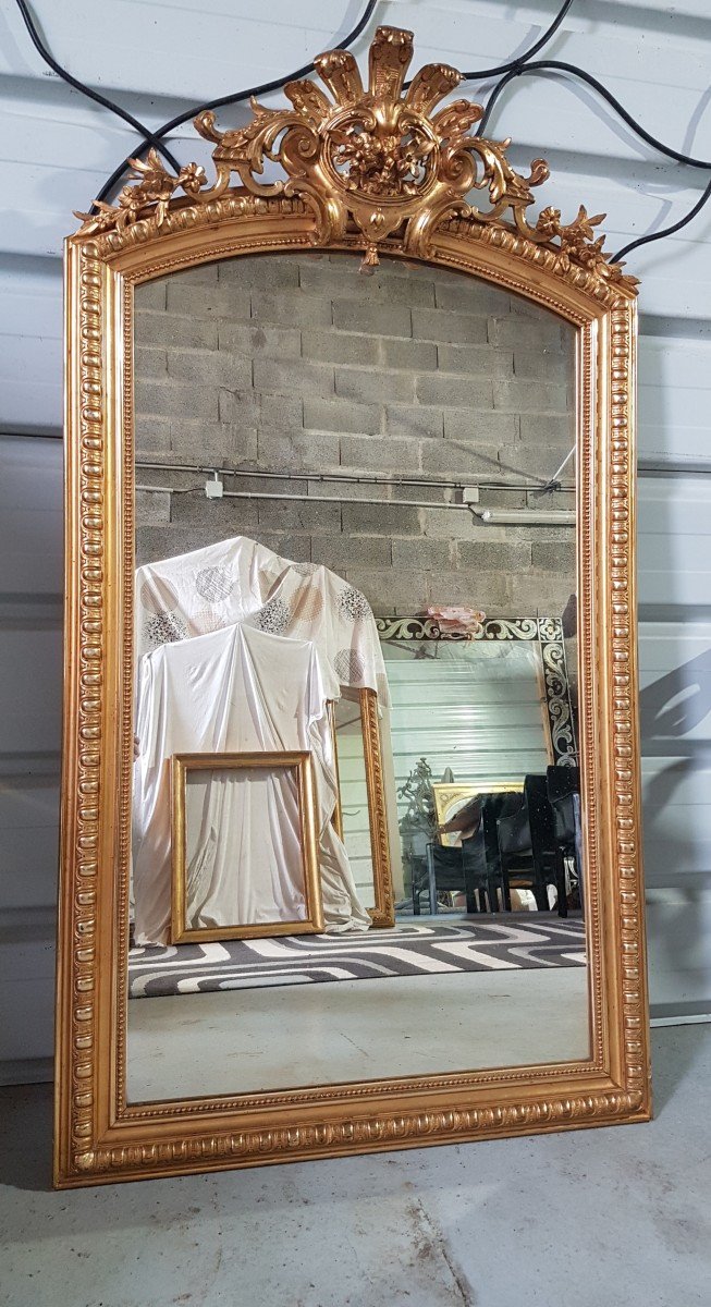 Napoleon III Golden Mirror 162 Cm X 0.90 Cm-photo-6