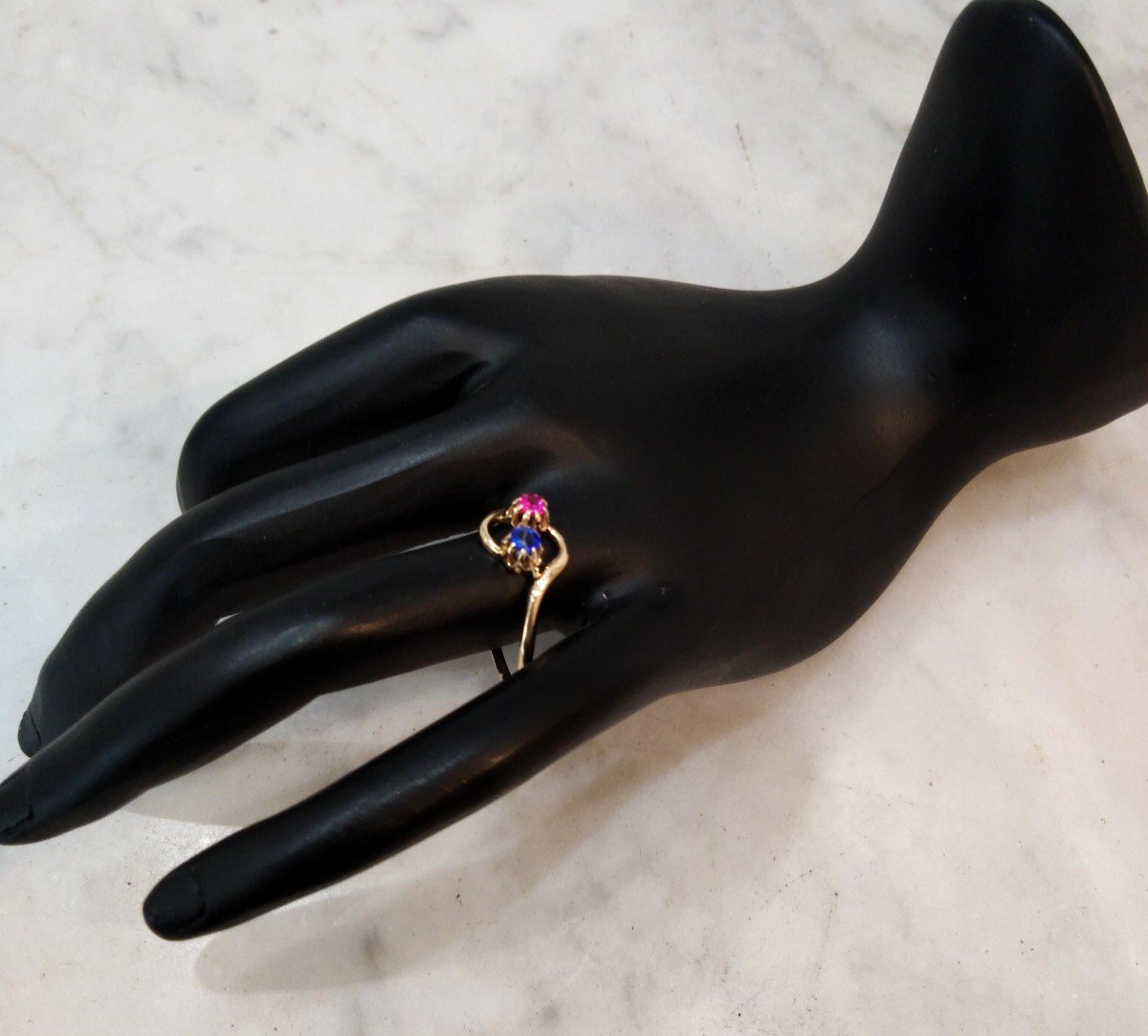 Bague Ancienne Toi Et Moi Or Jaune-photo-1