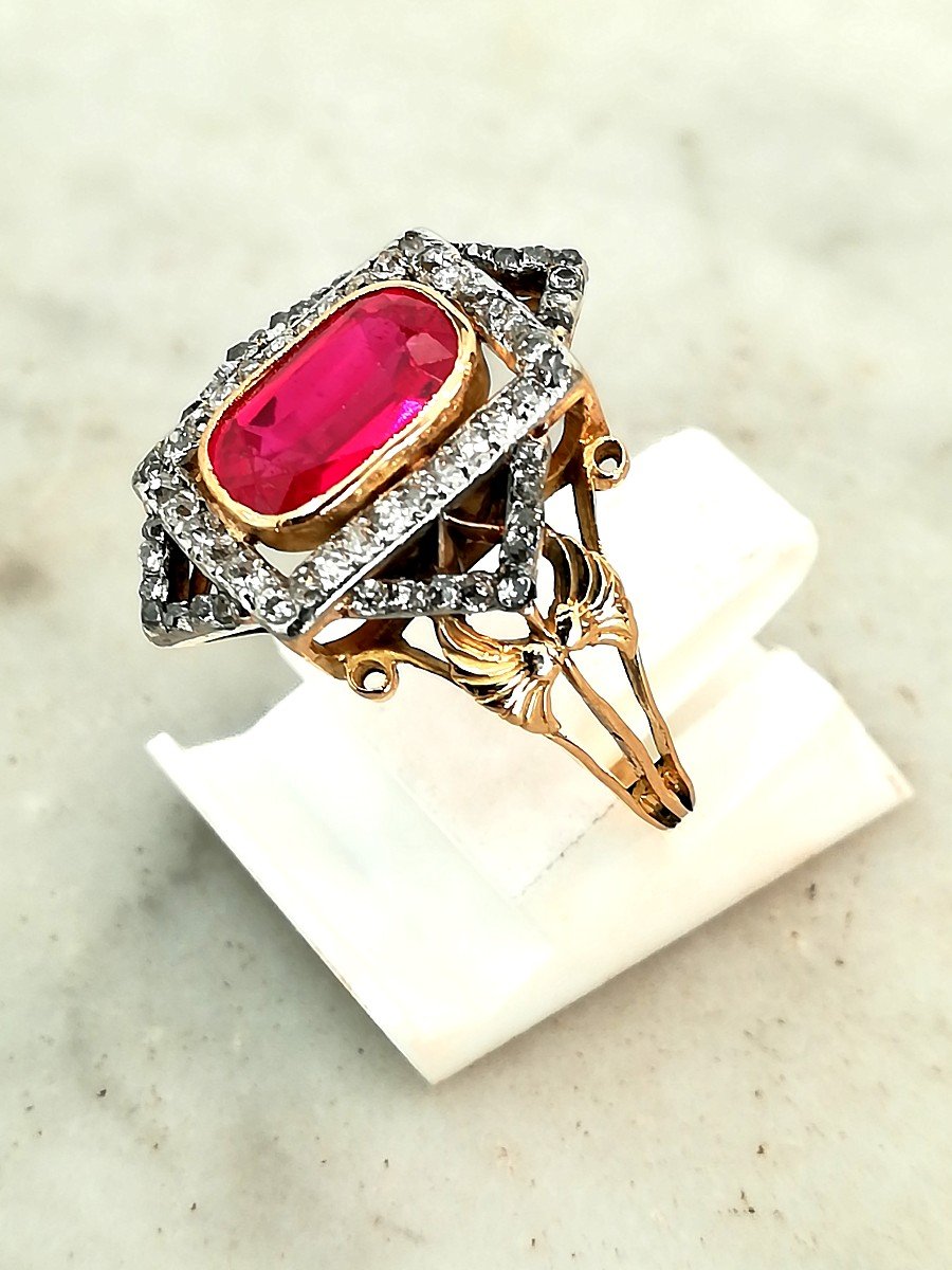 Belle Epoque Ring 2 Golds Diamonds-photo-2
