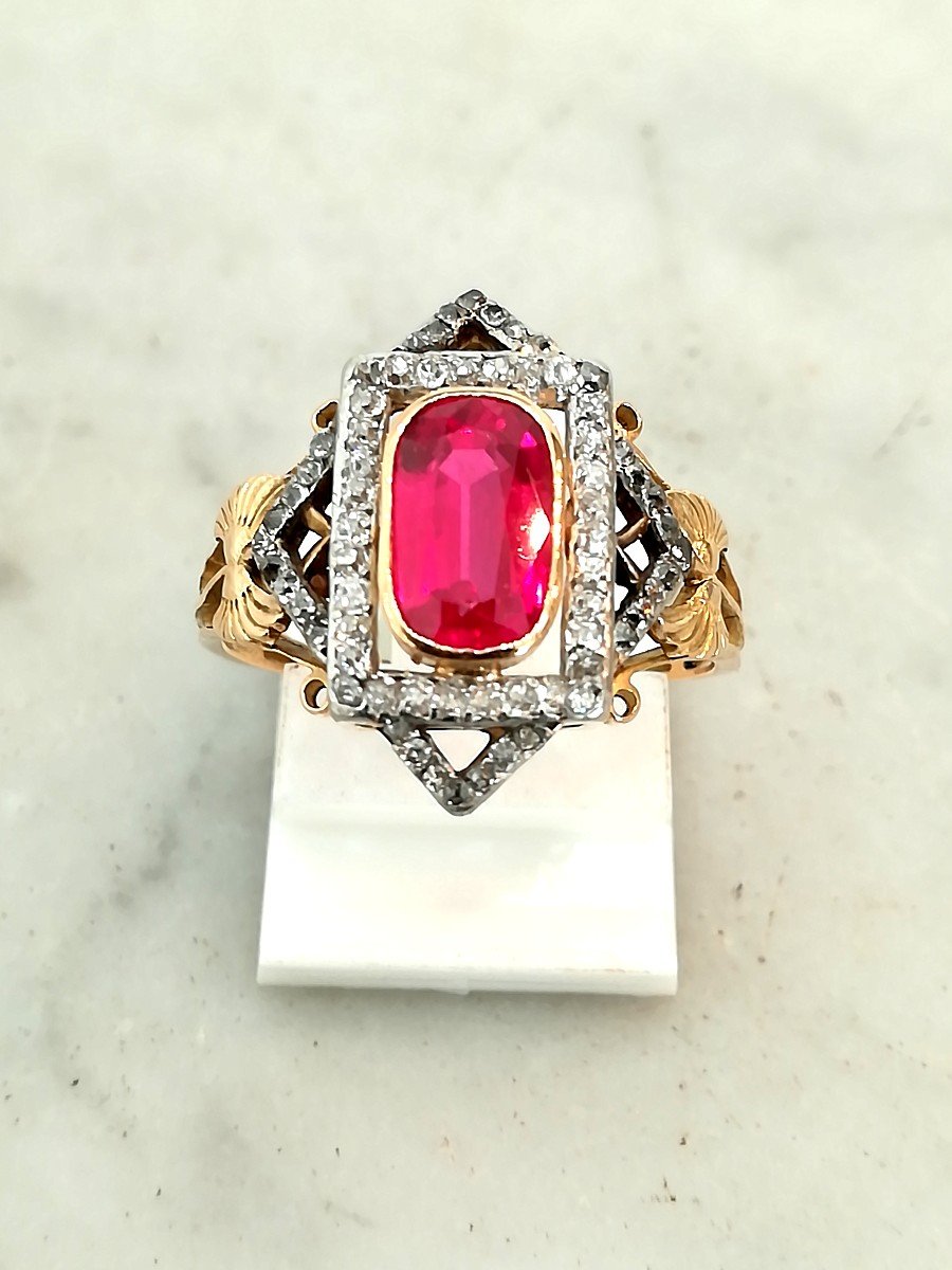 Belle Epoque Ring 2 Golds Diamonds