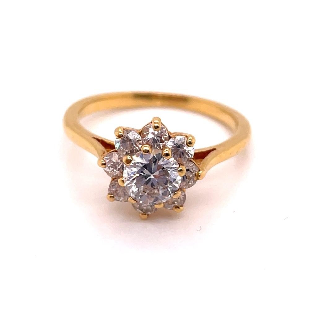 Yellow Gold Daisy Ring