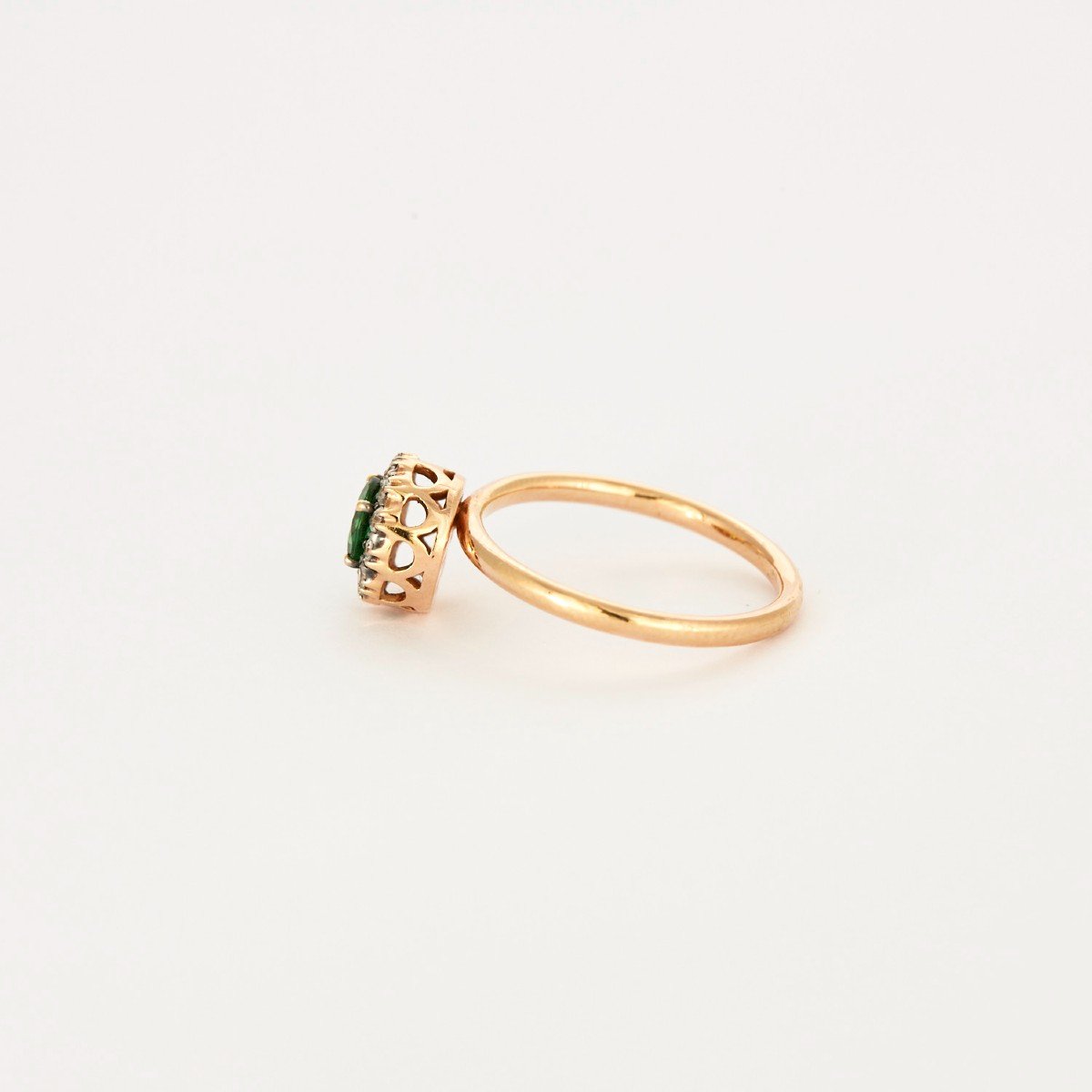 Bague Selim Mouzannar Or Rose Grenat Tsavorite Diamants-photo-3