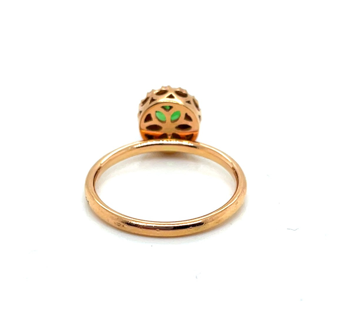 Selim Mouzannar Ring Rose Gold Garnet Tsavorite Diamonds-photo-3