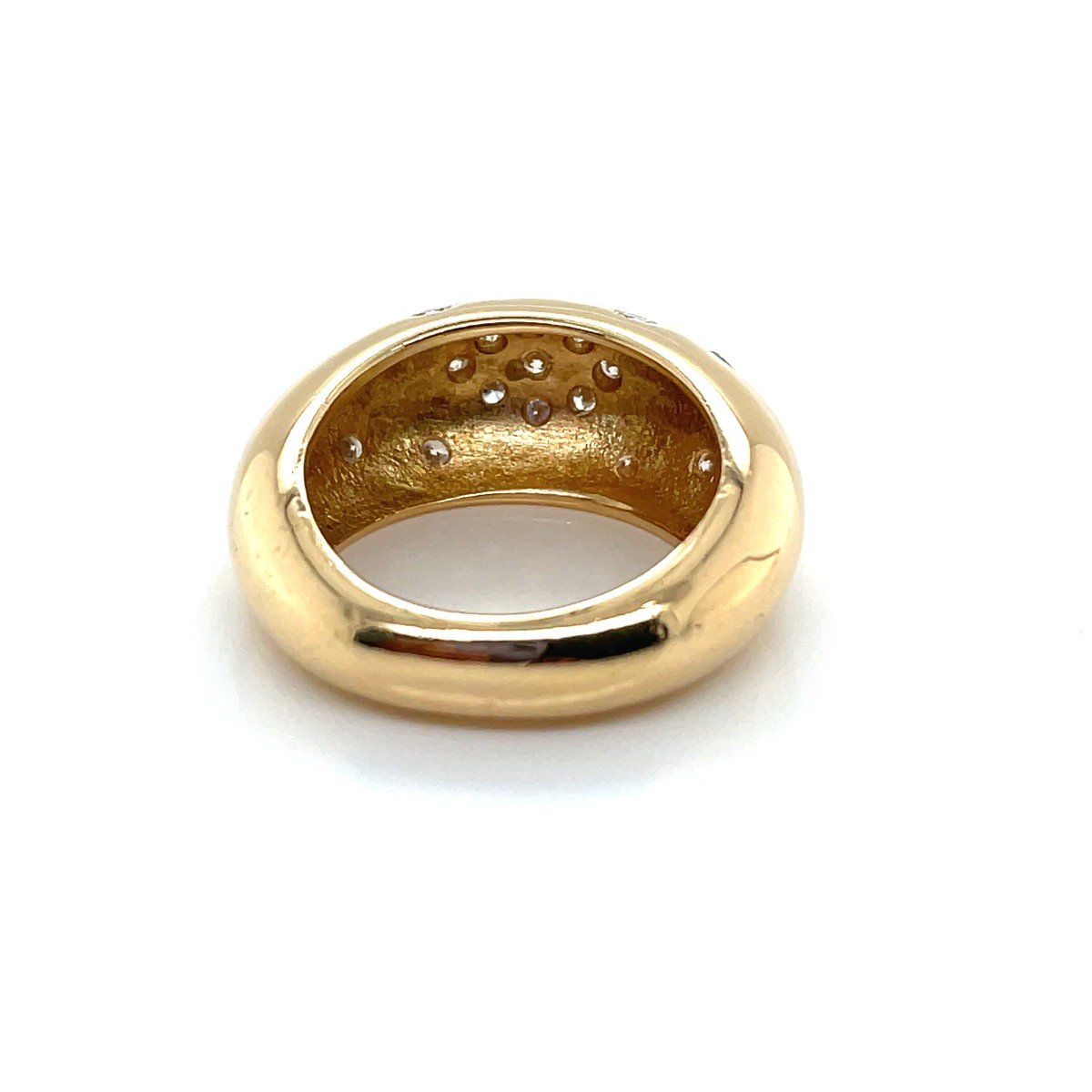 Yellow Gold Diamond Bangle Ring-photo-3