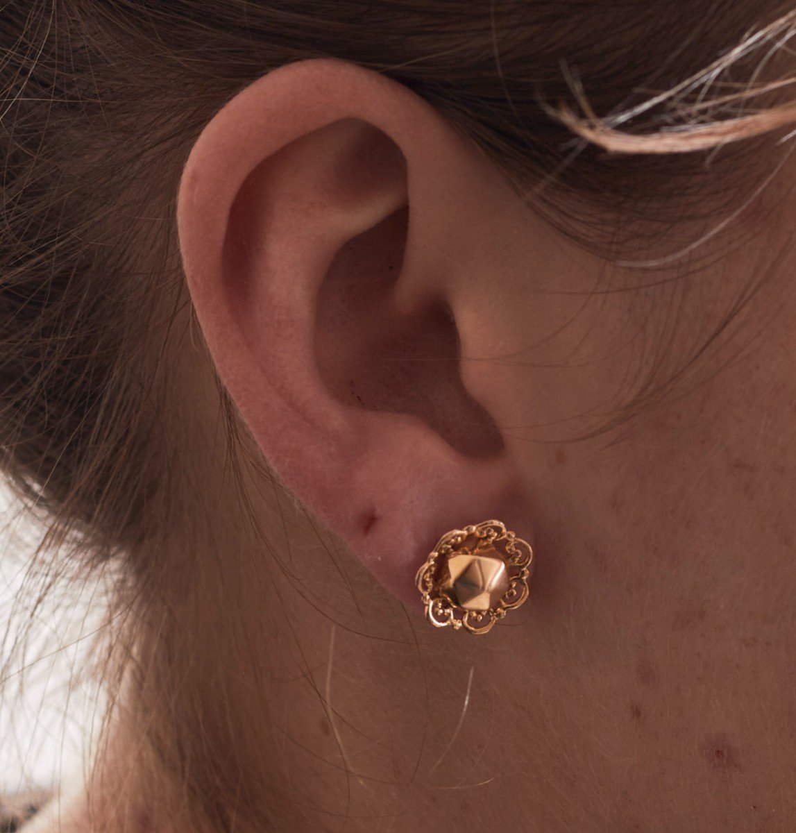 Napoleon III Rose Gold Earrings-photo-1