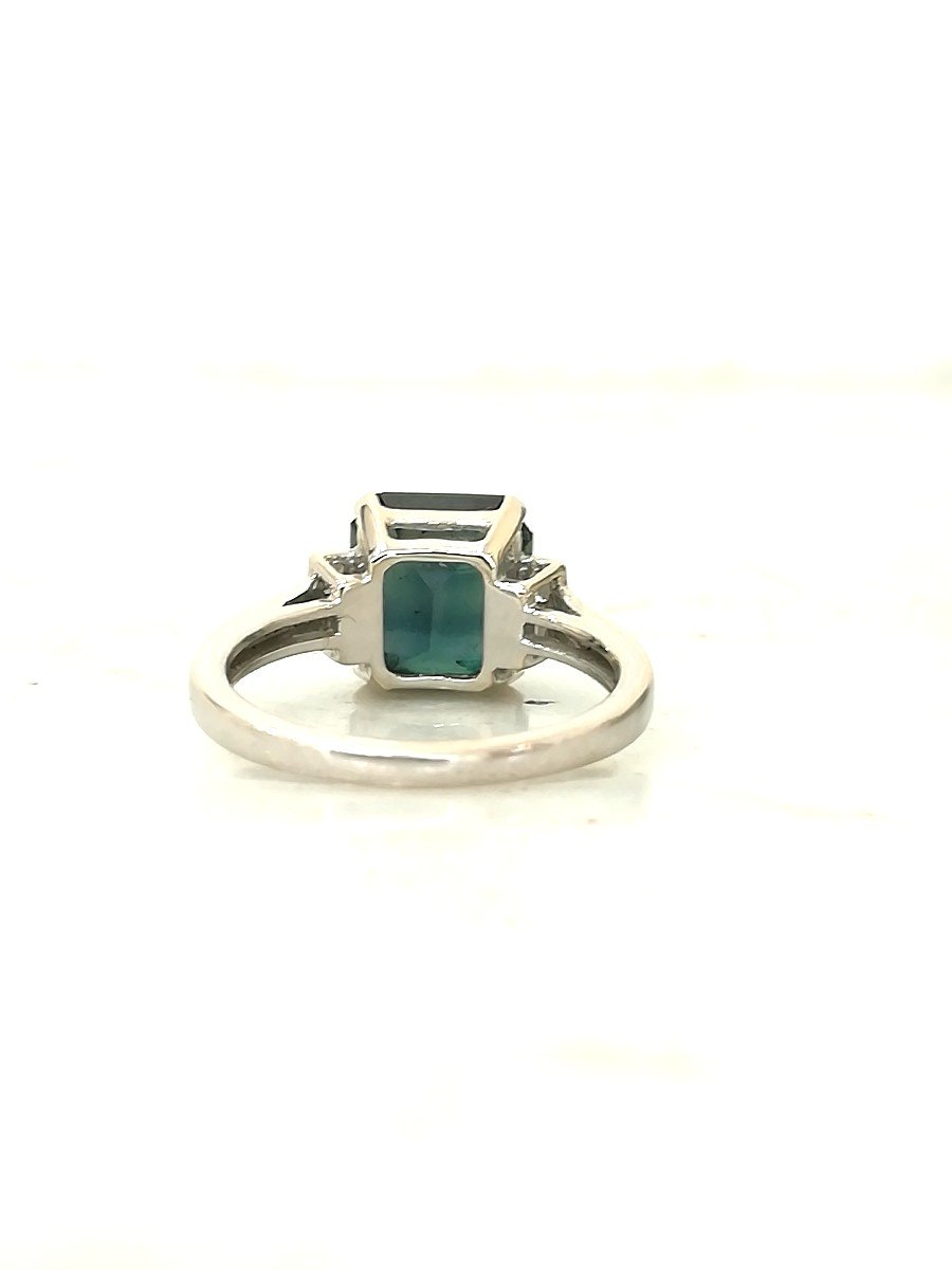 Bague Saphir Vert-photo-3