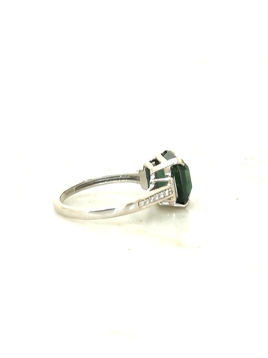 Bague Saphir Vert-photo-4