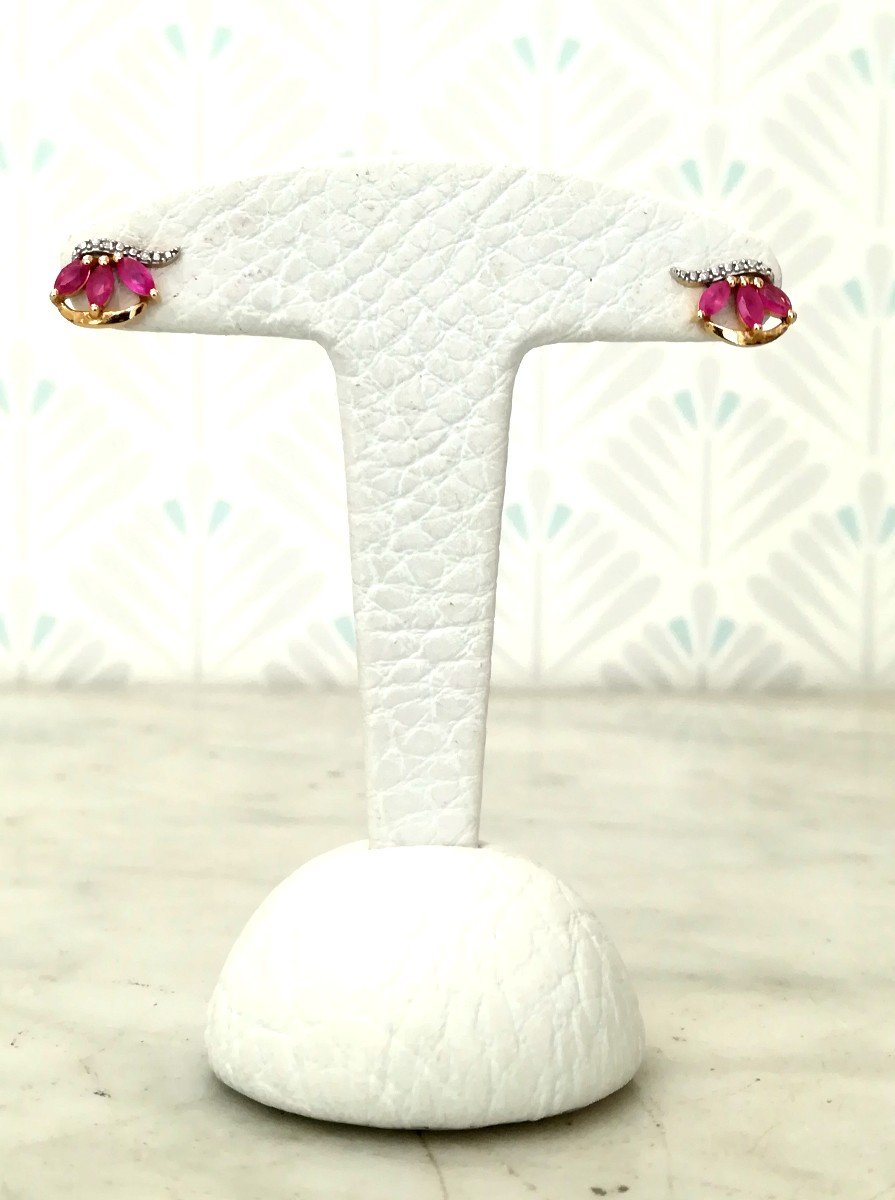 Ruby Diamond Earrings-photo-3