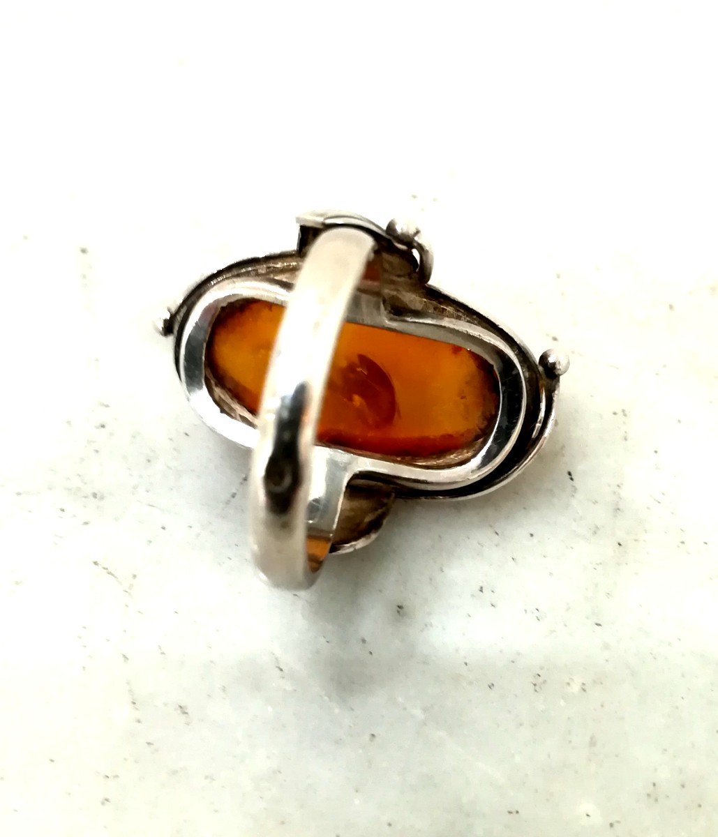 Silver Amber Ring-photo-4