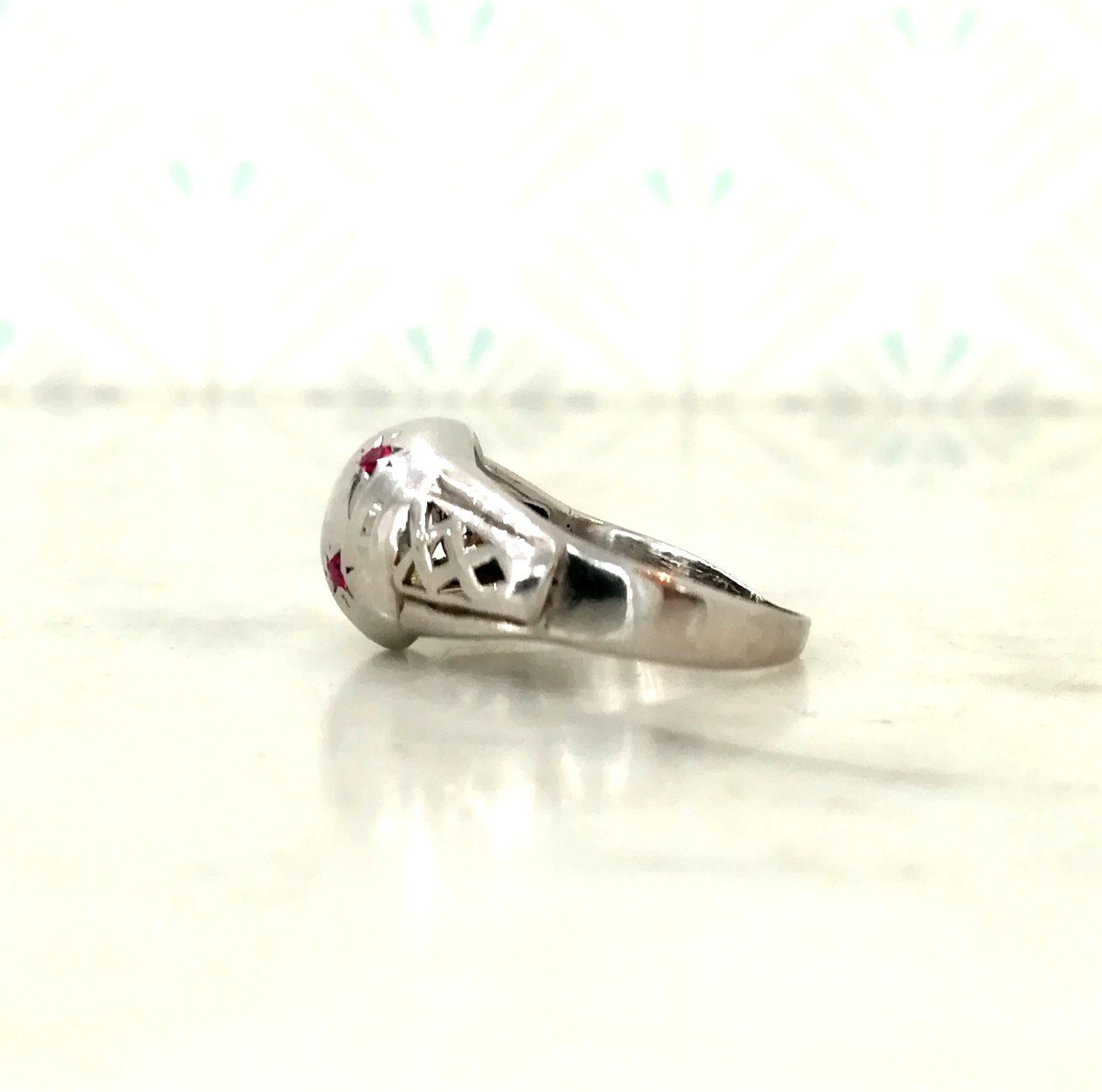Bague Boule Vintage Argent-photo-2