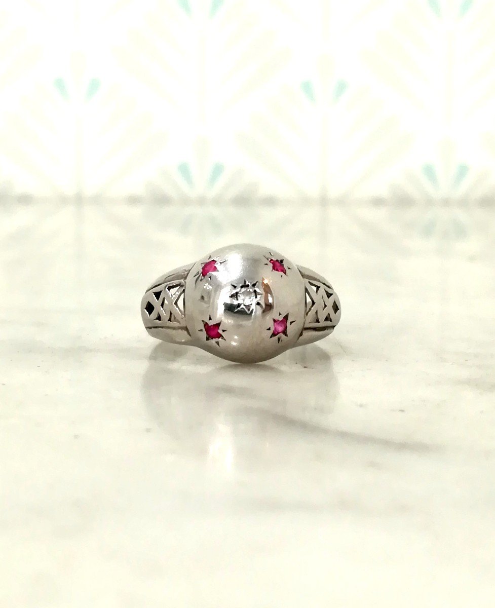 Bague Boule Vintage Argent
