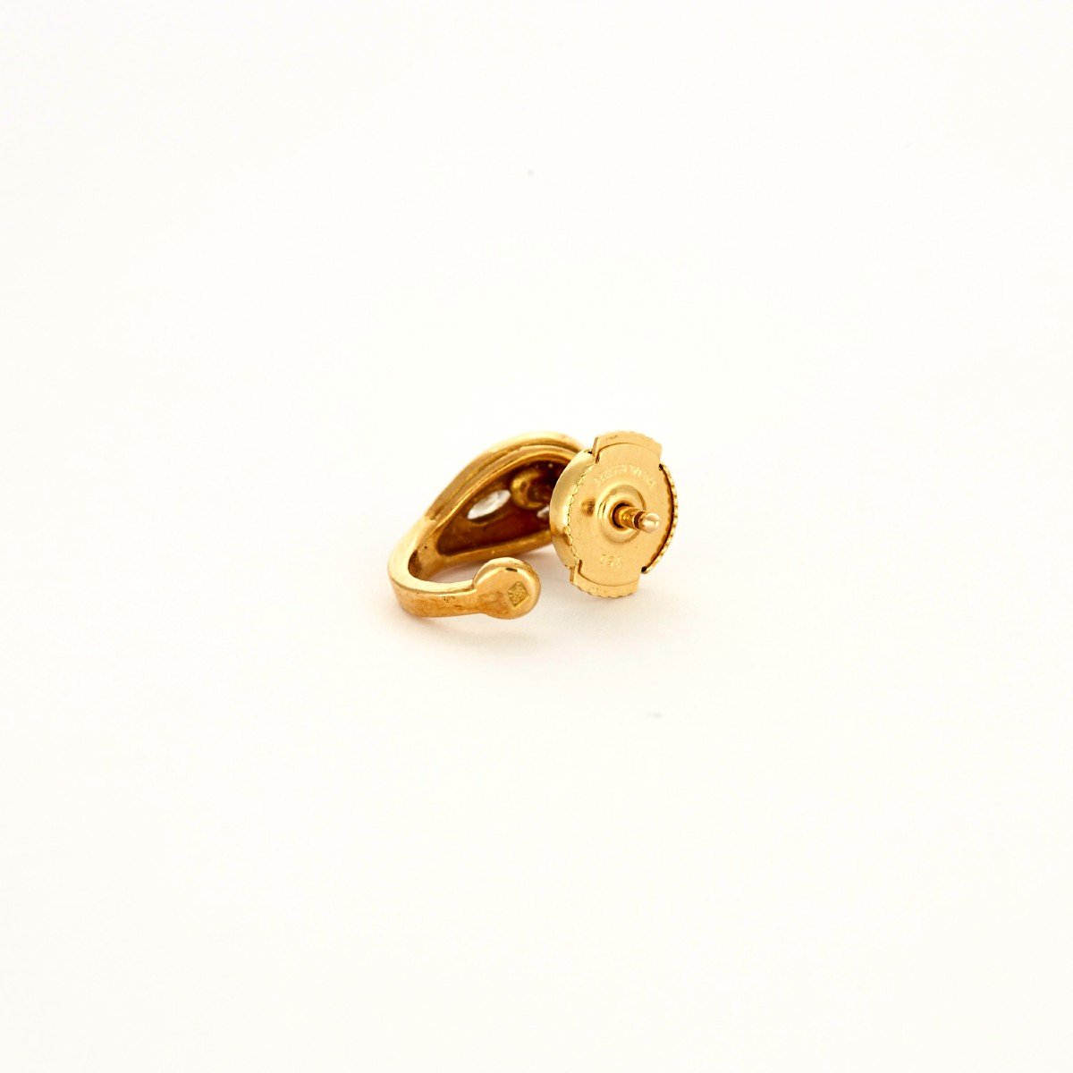 Boucles D Oreille Demi Créoles Diamants-photo-3