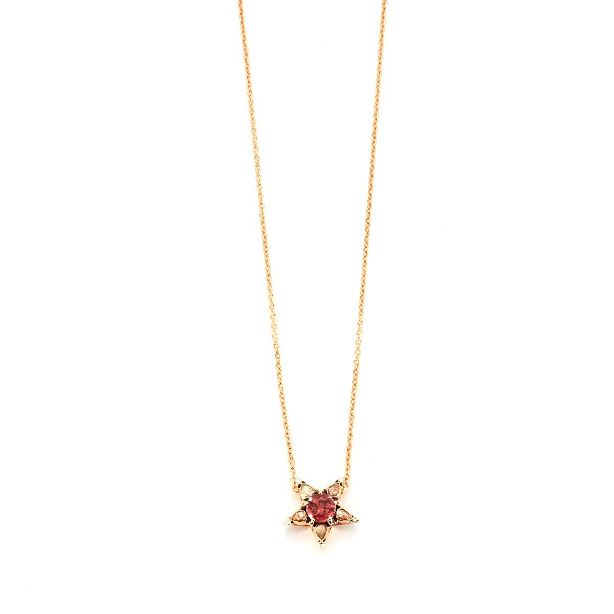 Collier Selim Mouzannar Tourmaline Rose Diamants