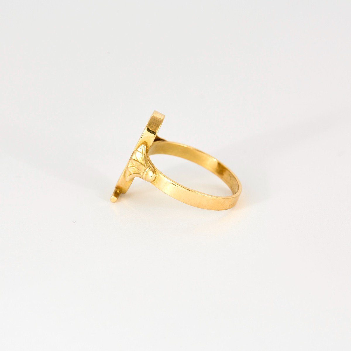 Bague Or Jaune Cartouche Egyptien-photo-3