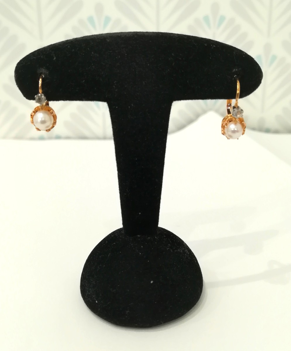 Antique Yellow Gold Sleeper Earrings