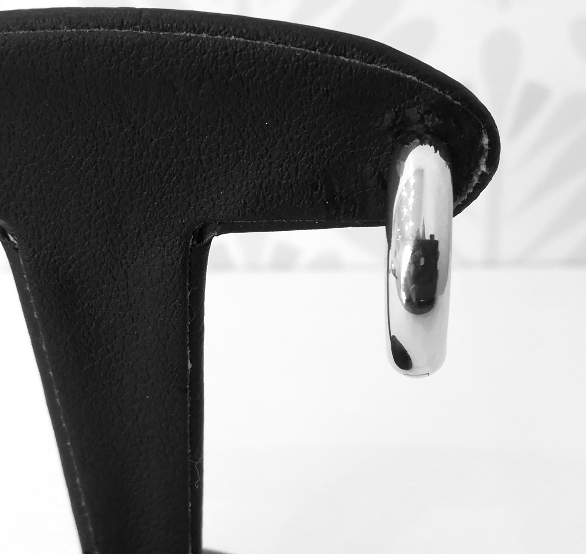 White Gold Diamond Hoop Earrings-photo-3