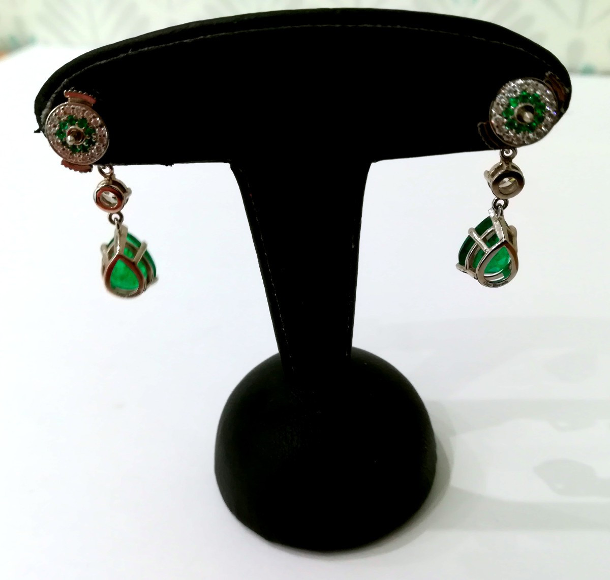 Emerald And Diamond Earrings-photo-1