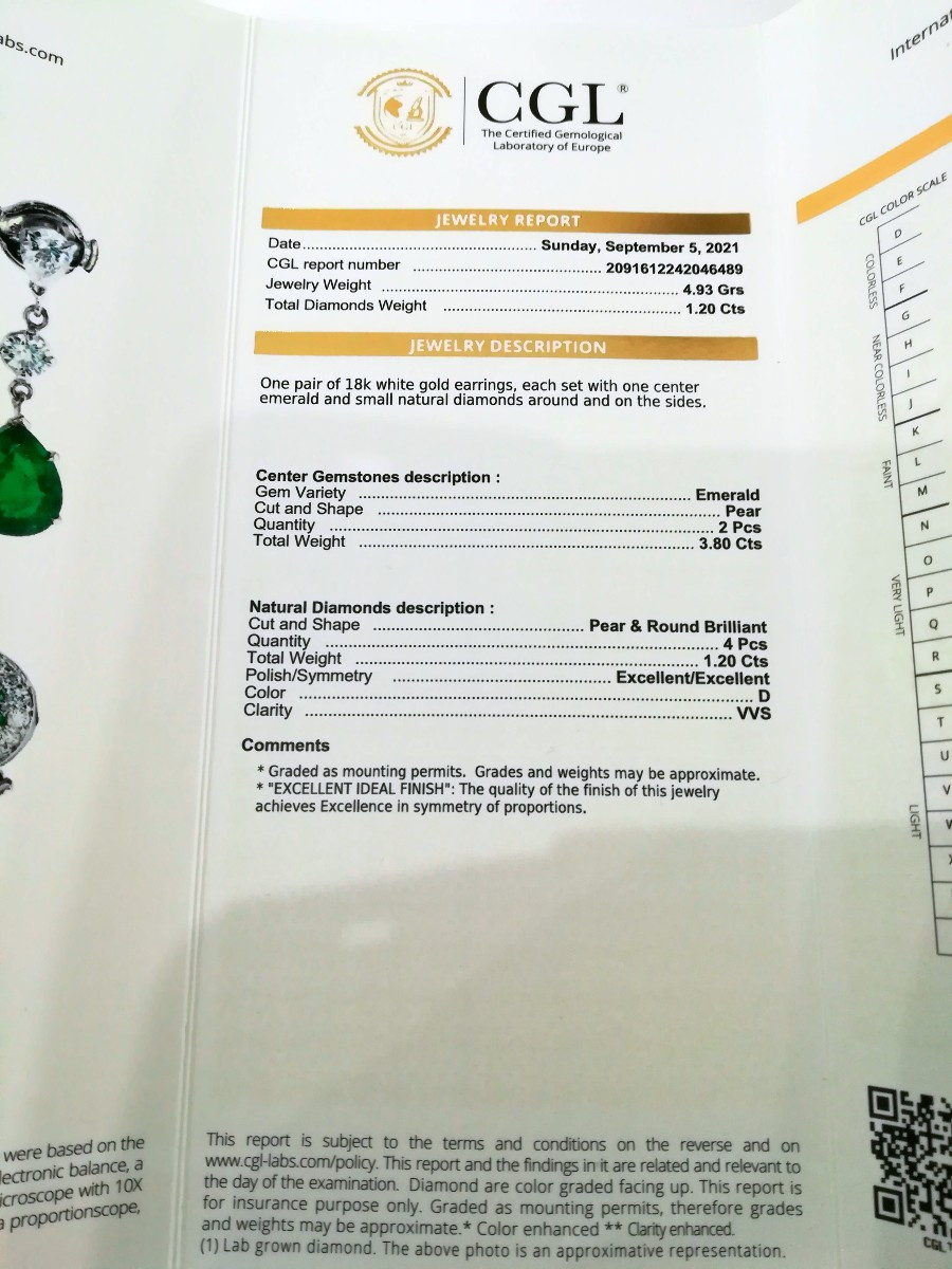 Emerald And Diamond Earrings-photo-6