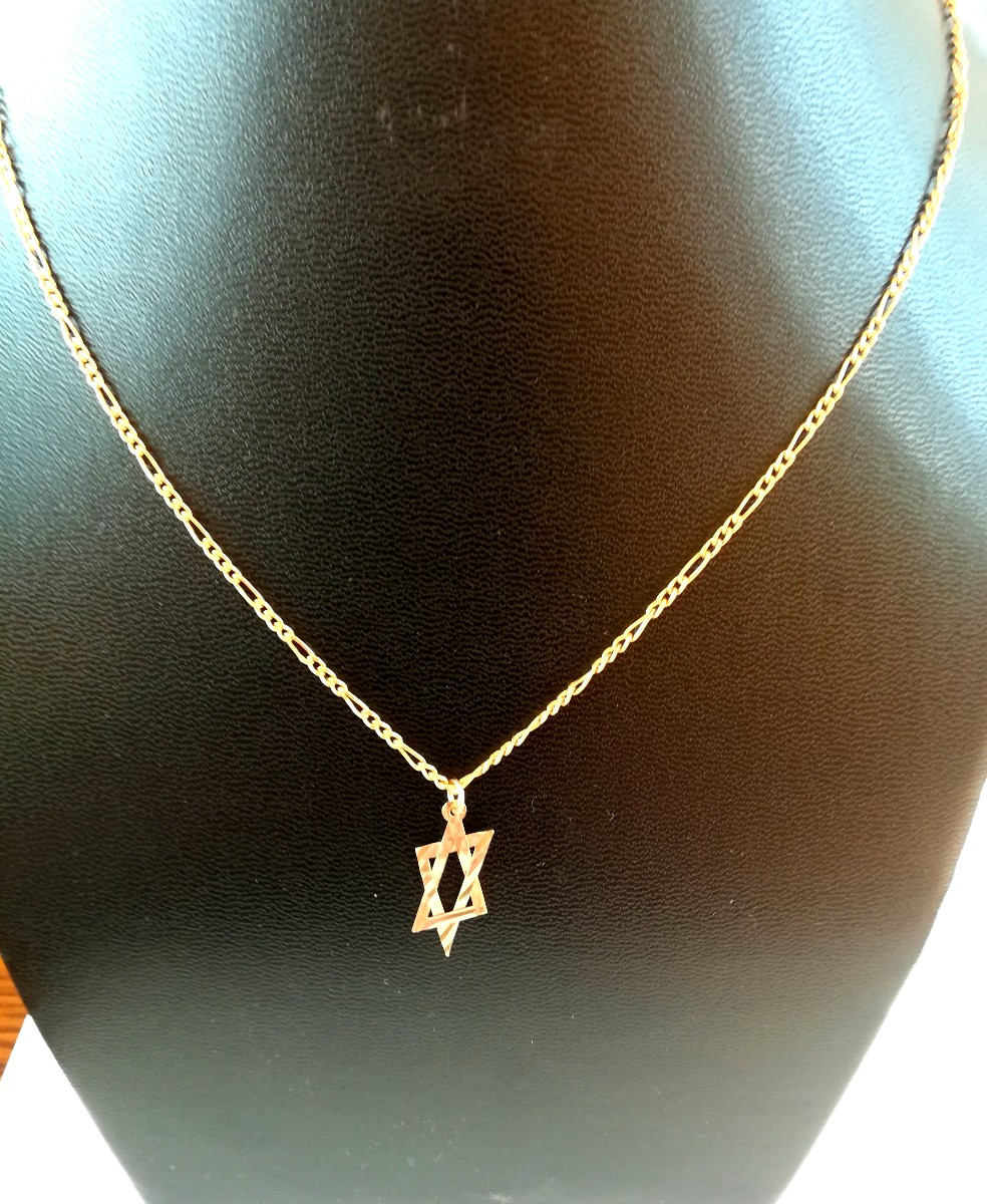 Rose Gold Star Of David And Its Chain-photo-1