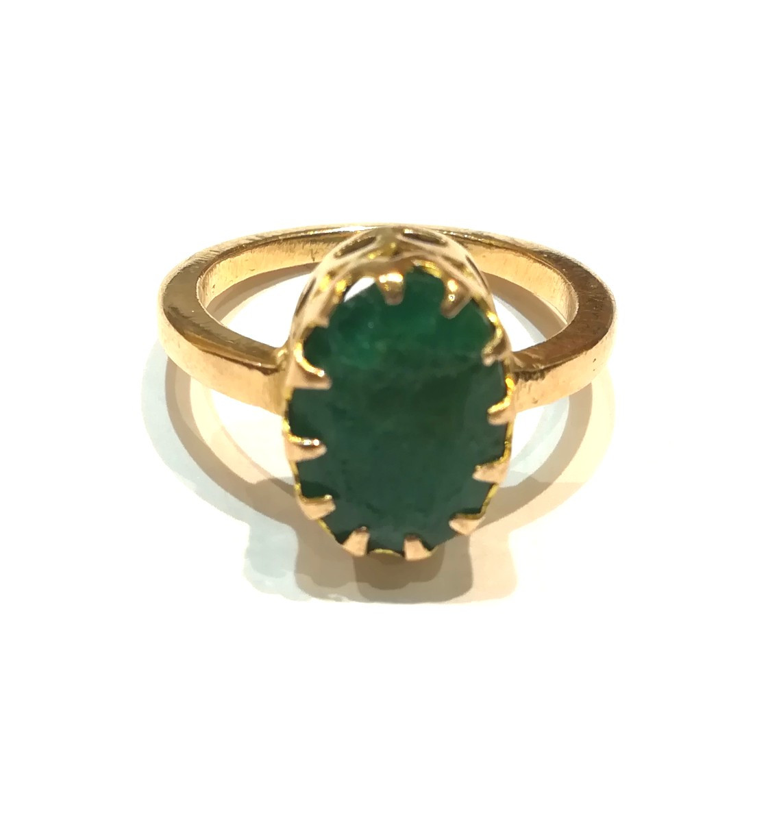 Antique Emerald Ring In Yellow Gold-photo-1