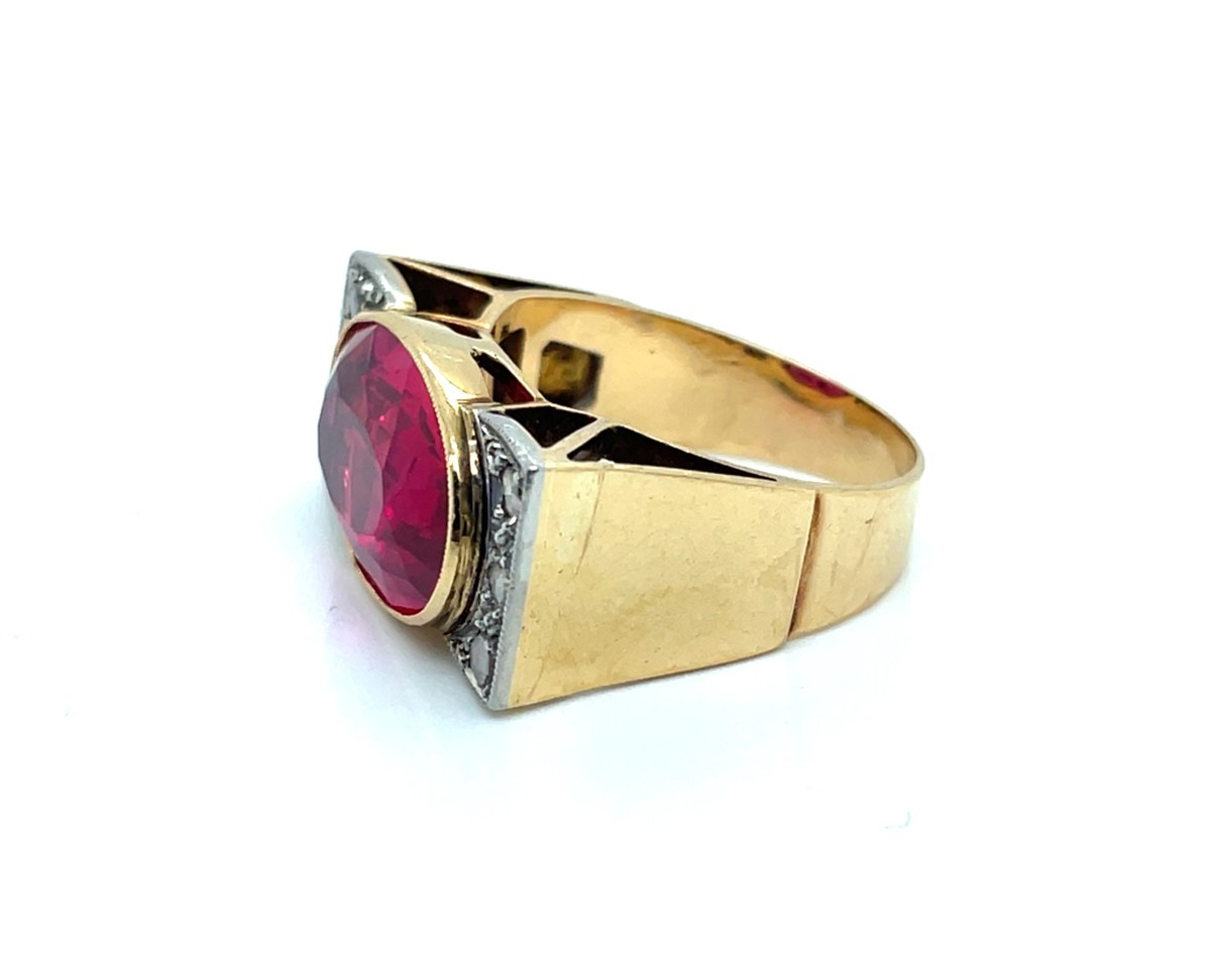 Platinum Emerald Diamond Ring-photo-2