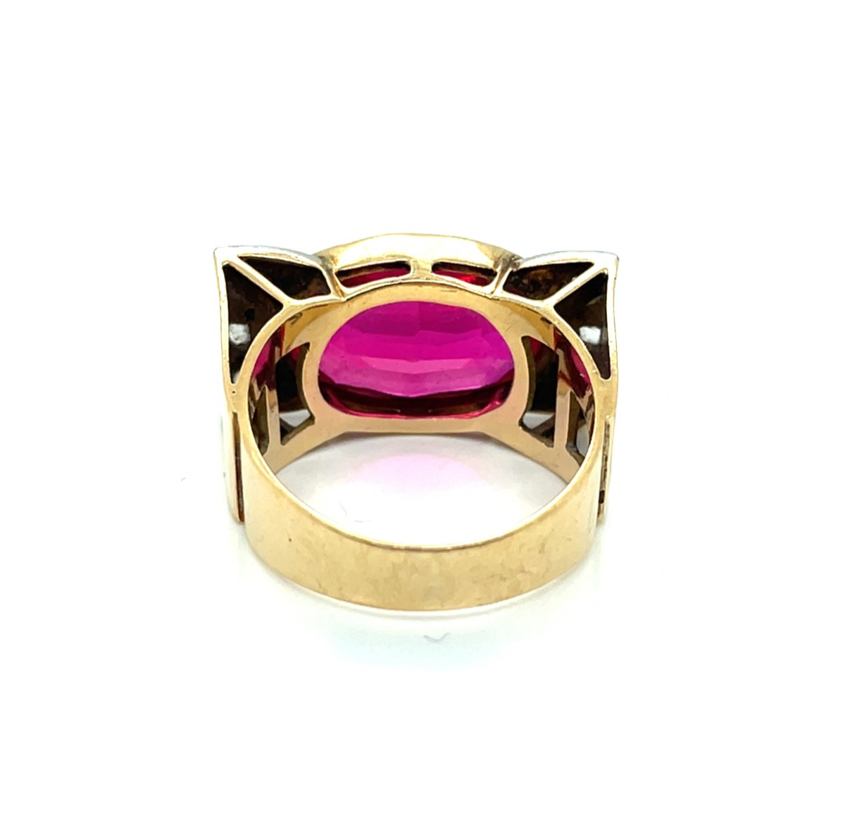 Platinum Emerald Diamond Ring-photo-3