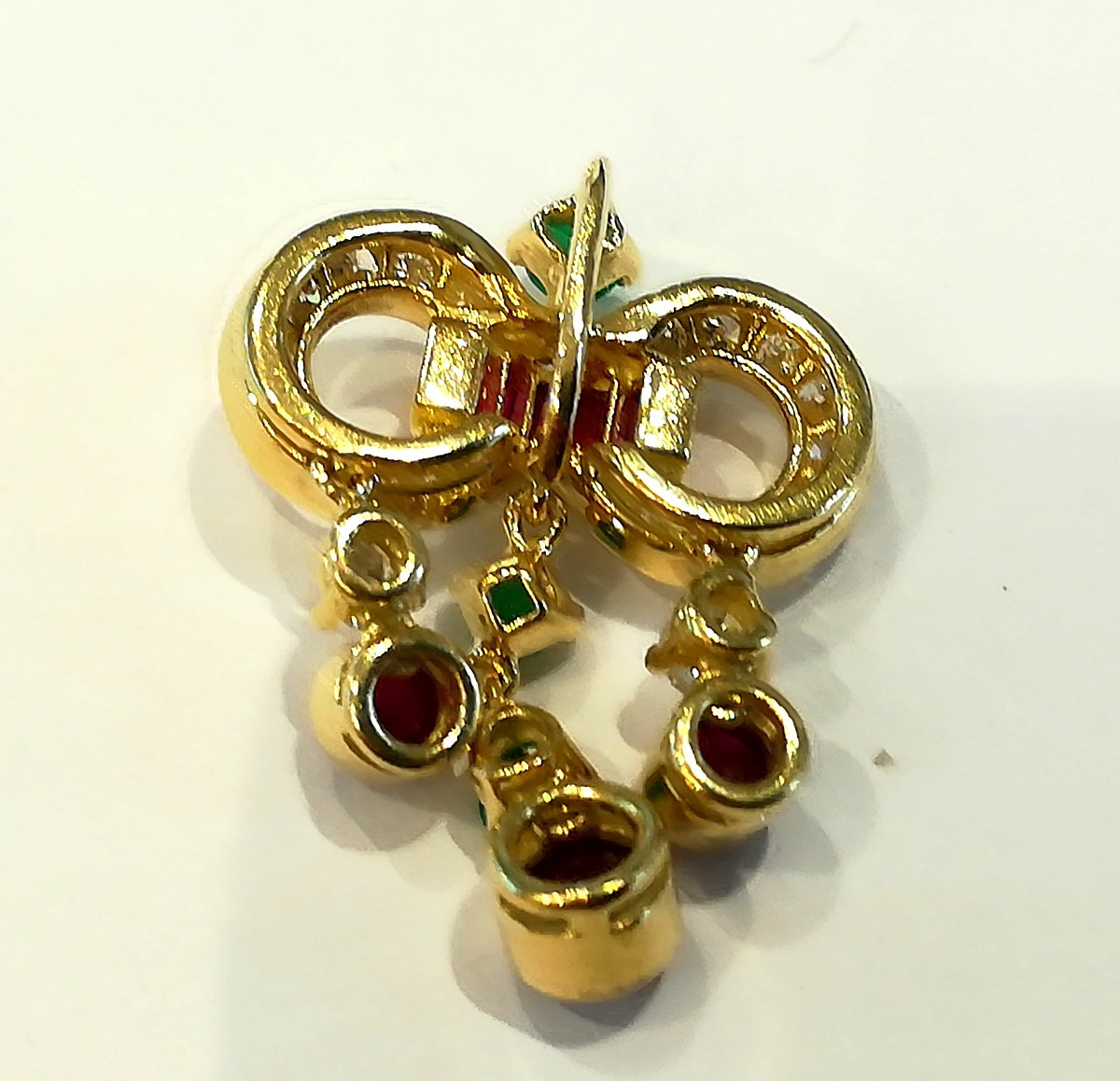 Ruby, Emerald, And Diamond Pendant-photo-2