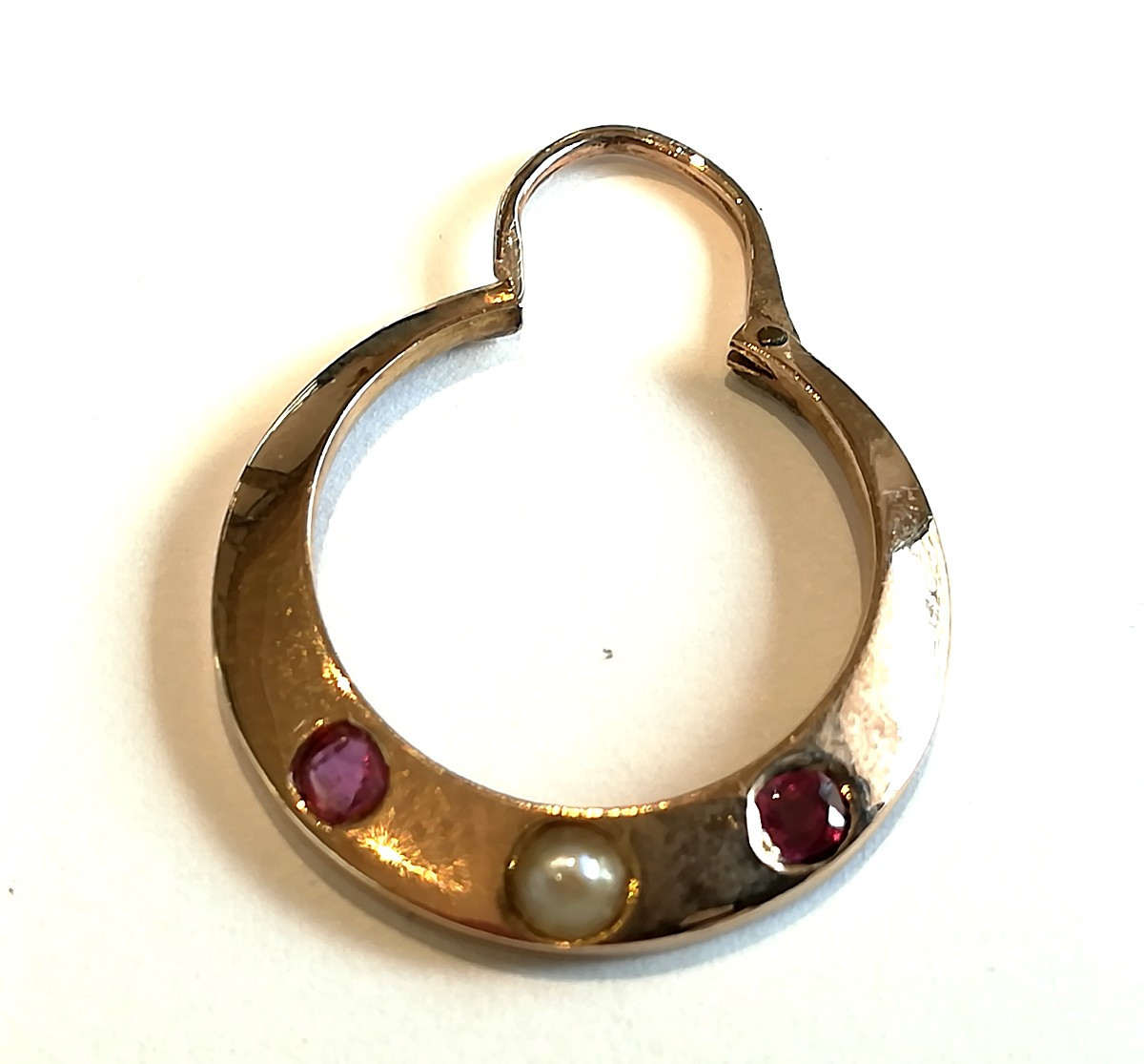 Antique Rose Gold Hoop Earrings-photo-2