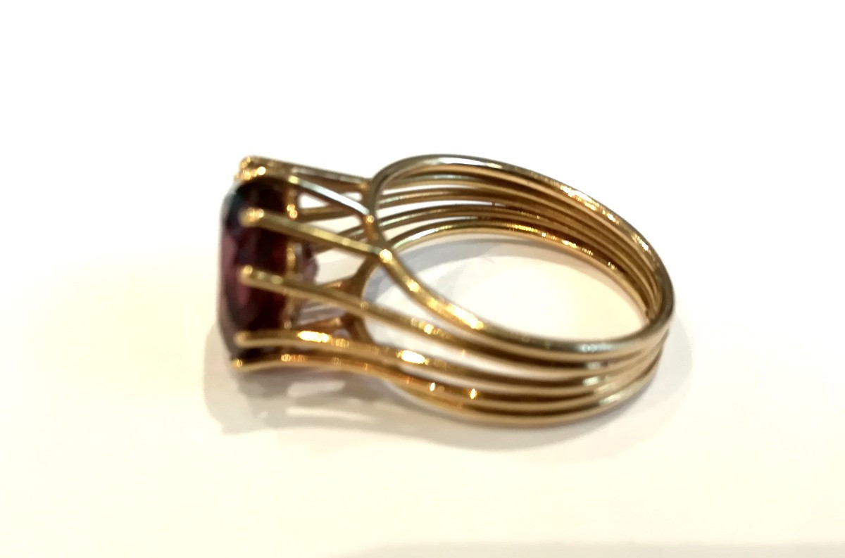 Rose Gold Tourmaline Ring-photo-2