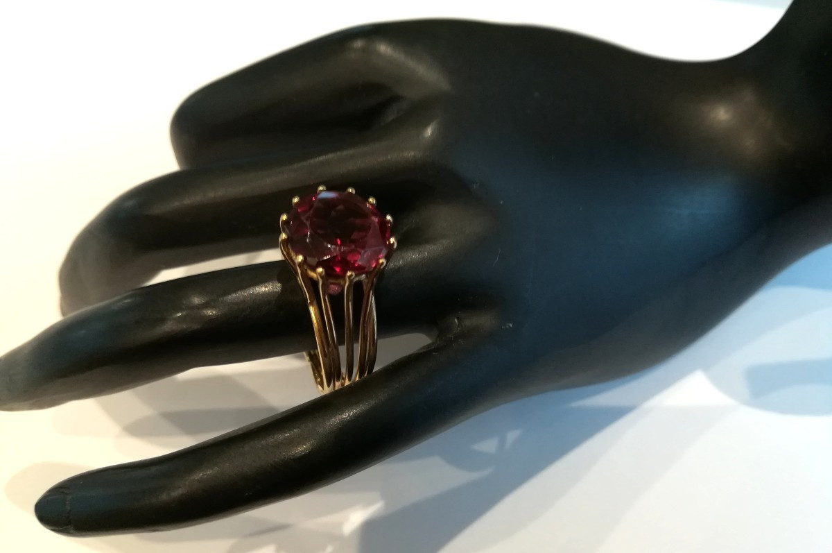 Rose Gold Tourmaline Ring-photo-2