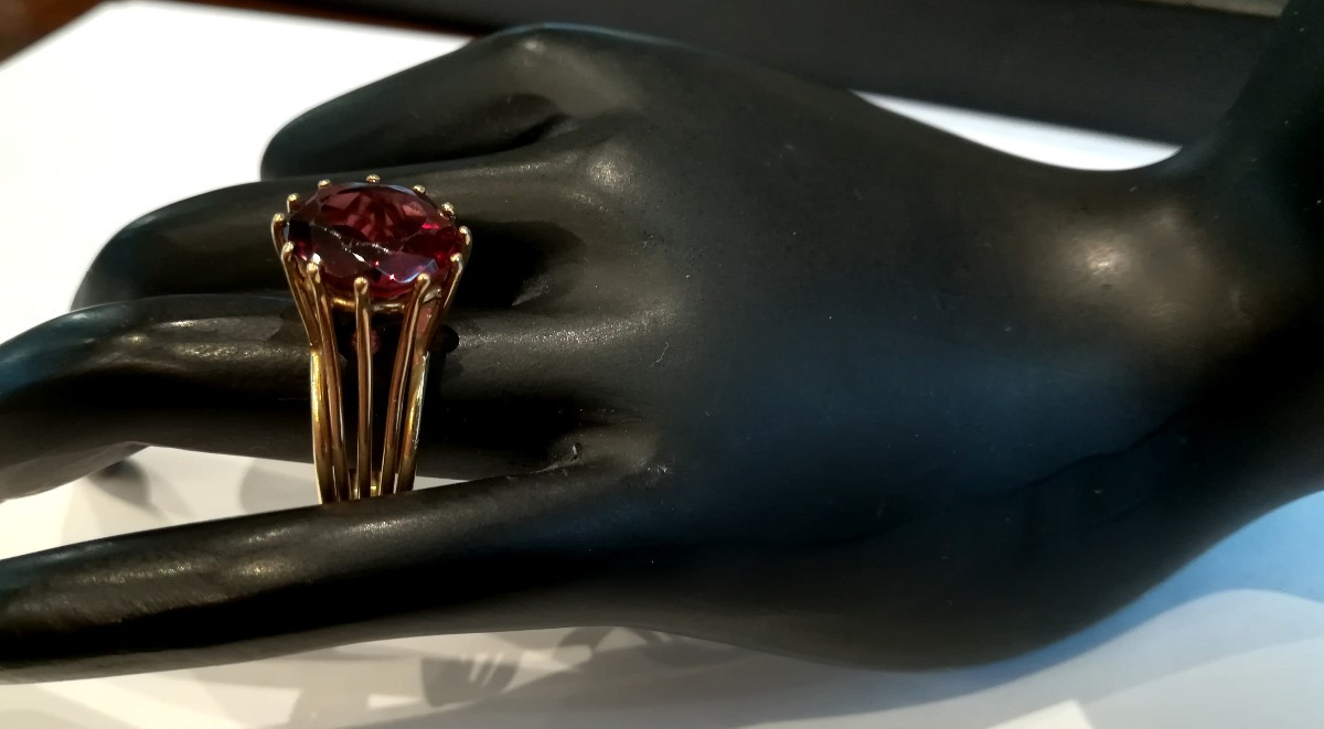 Rose Gold Tourmaline Ring-photo-3