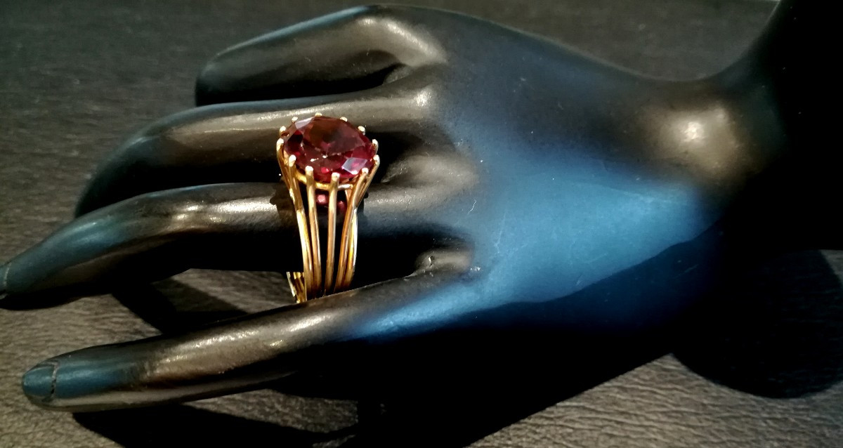Rose Gold Tourmaline Ring-photo-4