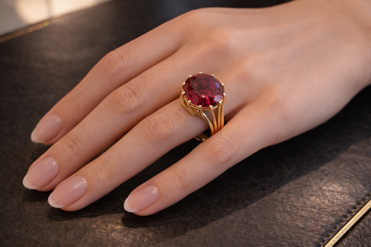 Bague Or Rose Tourmaline-photo-3