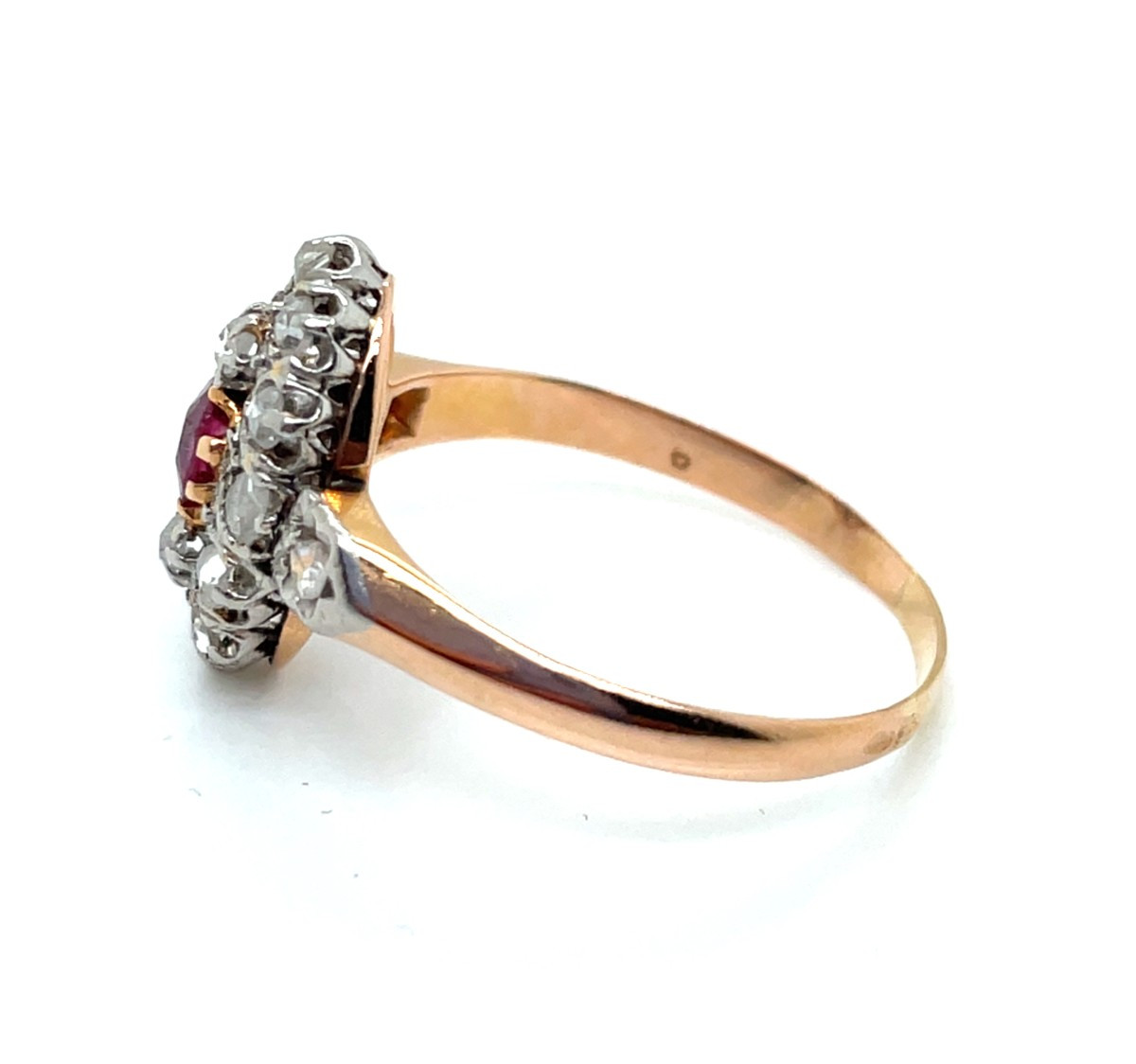Antique Marquise Ring With Ruby And Diamonds-photo-2