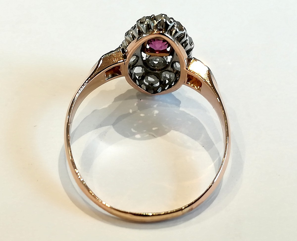 Antique Marquise Ring With Ruby And Diamonds-photo-1