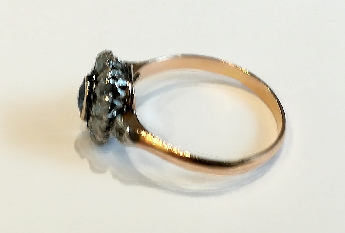 Antique Sapphire And Diamond Ring-photo-2