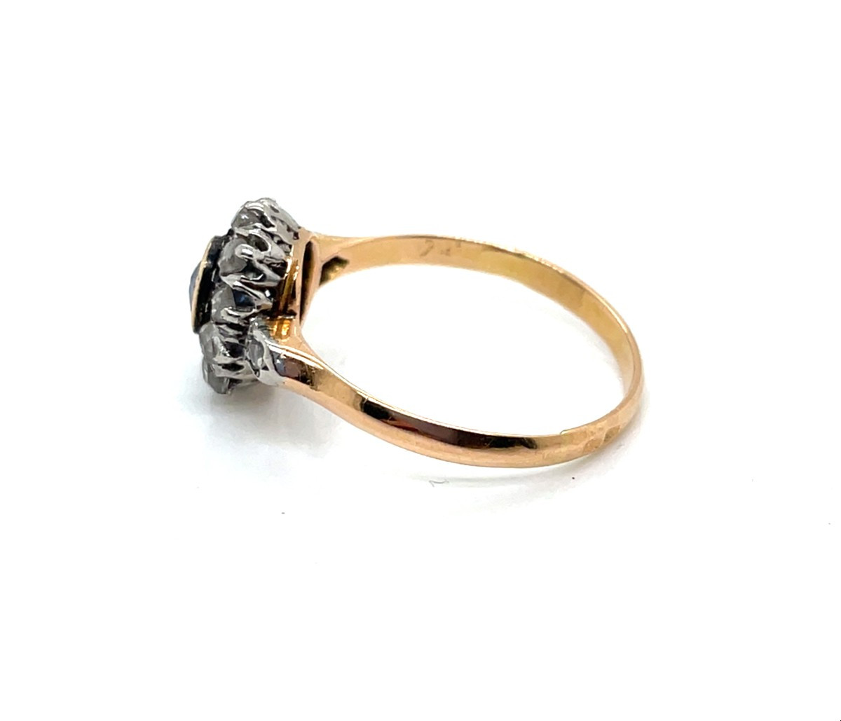 Antique Sapphire And Diamond Ring-photo-2