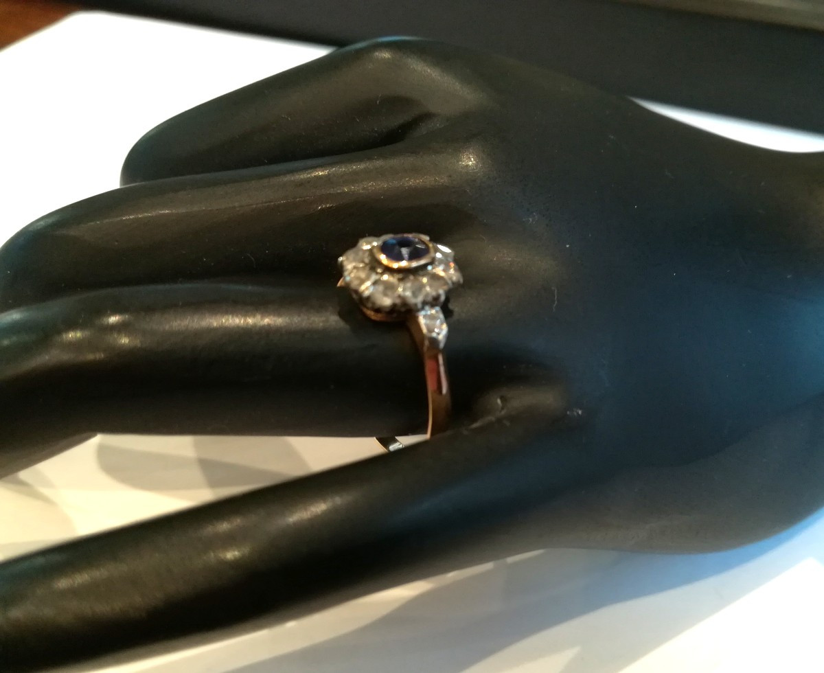 Antique Sapphire And Diamond Ring-photo-1