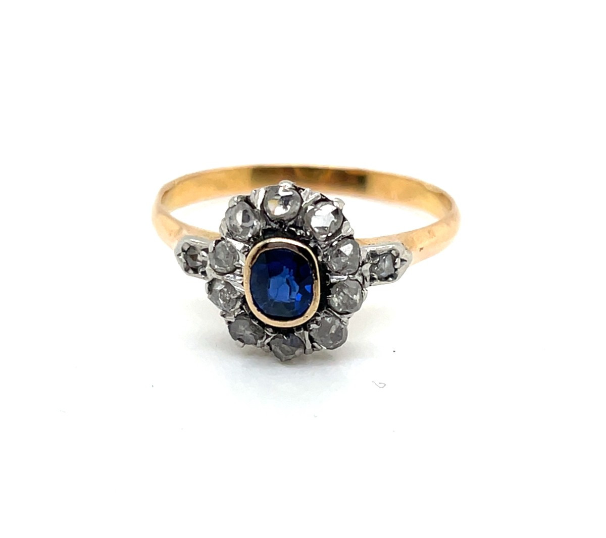 Antique Sapphire And Diamond Ring